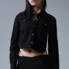 Bull Wash Icon Western Cropped Shirt