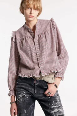 Check Embellished Shirt