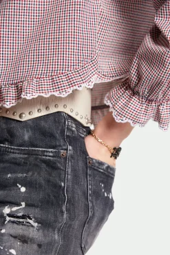 Check Embellished Shirt