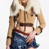 Cloudy Wash Side Open Denim Skirt