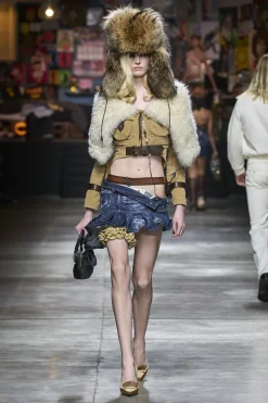 Cloudy Wash Side Open Denim Skirt