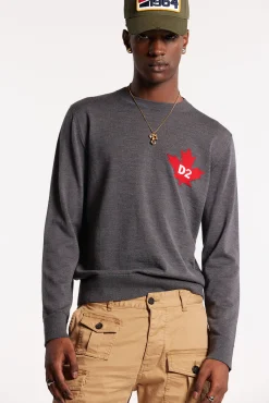 D2 Leaf Crewneck Knit