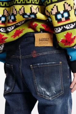 Dark Monster Maze Wash Skater Jeans