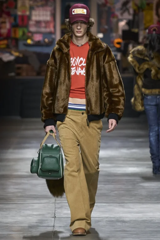 Dsquared2 Faux Fur Bomber Jacket