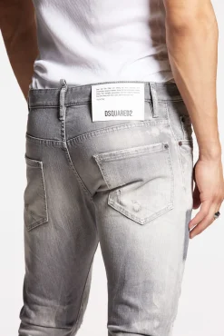 Grey Square Wash Sexy Twist Jeans