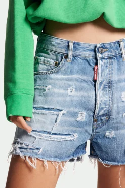 Light Super Ripped Wash Baggy Short