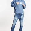 Medium Basic Ripped Wash Skater Jeans