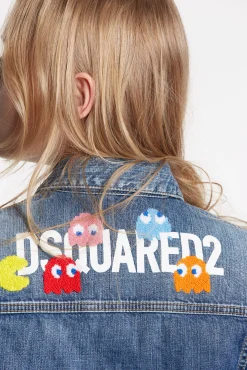 Pac-Man Medium Wash Boyfriend Jean Jacket