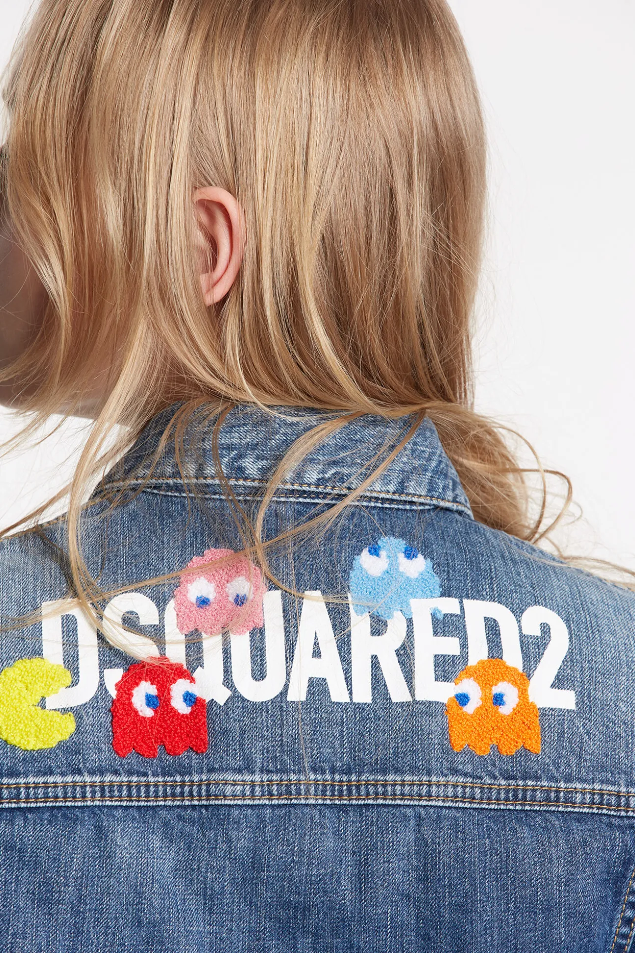 Pac-Man Medium Wash Boyfriend Jean Jacket