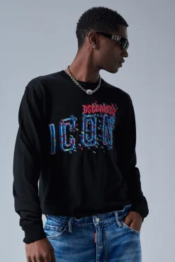 Pixeled Icon Crewneck Knit