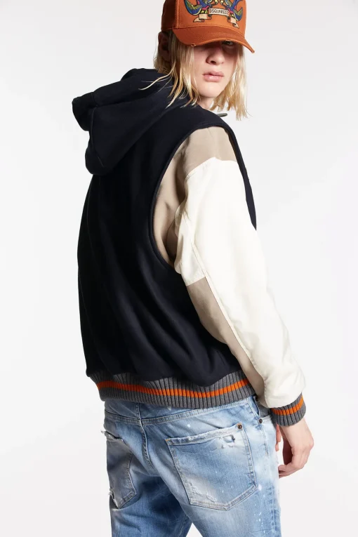 Varsity Hooded Bomber Jacket
