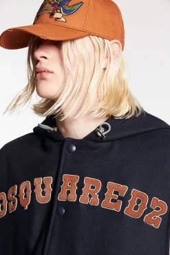 Varsity Hooded Bomber Jacket